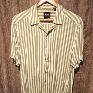 Only & Sons short sleeve summer shirt green stripes